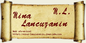 Mina Lančužanin vizit kartica